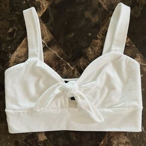 Forever 21 Tie Front Crop Top
